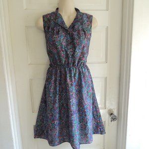 Vintage Lady Carol Petites New York Purple Snake Print Dress M/S